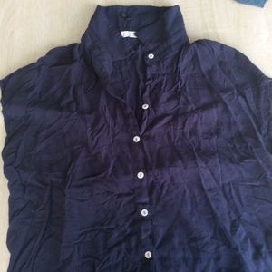 MNG casual Blue button up tank